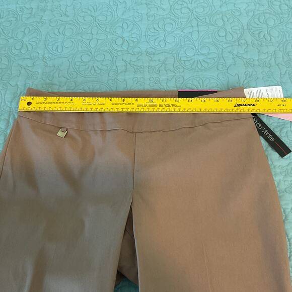 Peck and Peck Womens Eva Cropped High Waisted Stretch Pant 14 Brown NWT - Picture 11 of 16